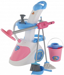 Игровой набор Помощница-5 с пылесосом, в пакете (Полесье, п-54999)